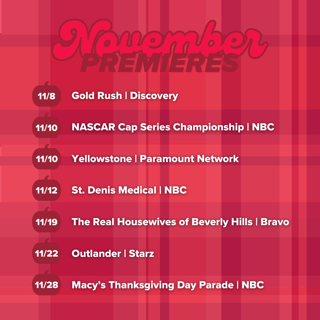 Exciting November Premieres on DISH Network